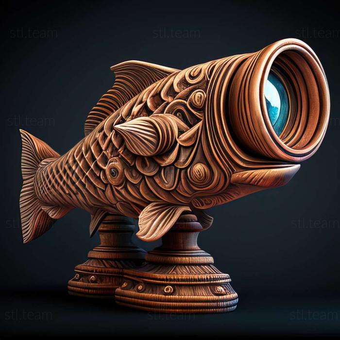 Телескоп с тигровой рыбой
